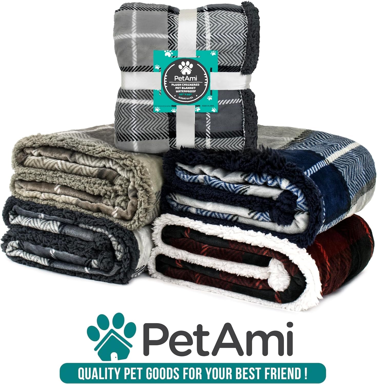 Waterproof Dog Blanket for Small and Medium Dogs or Cats | Reversible and Washable 