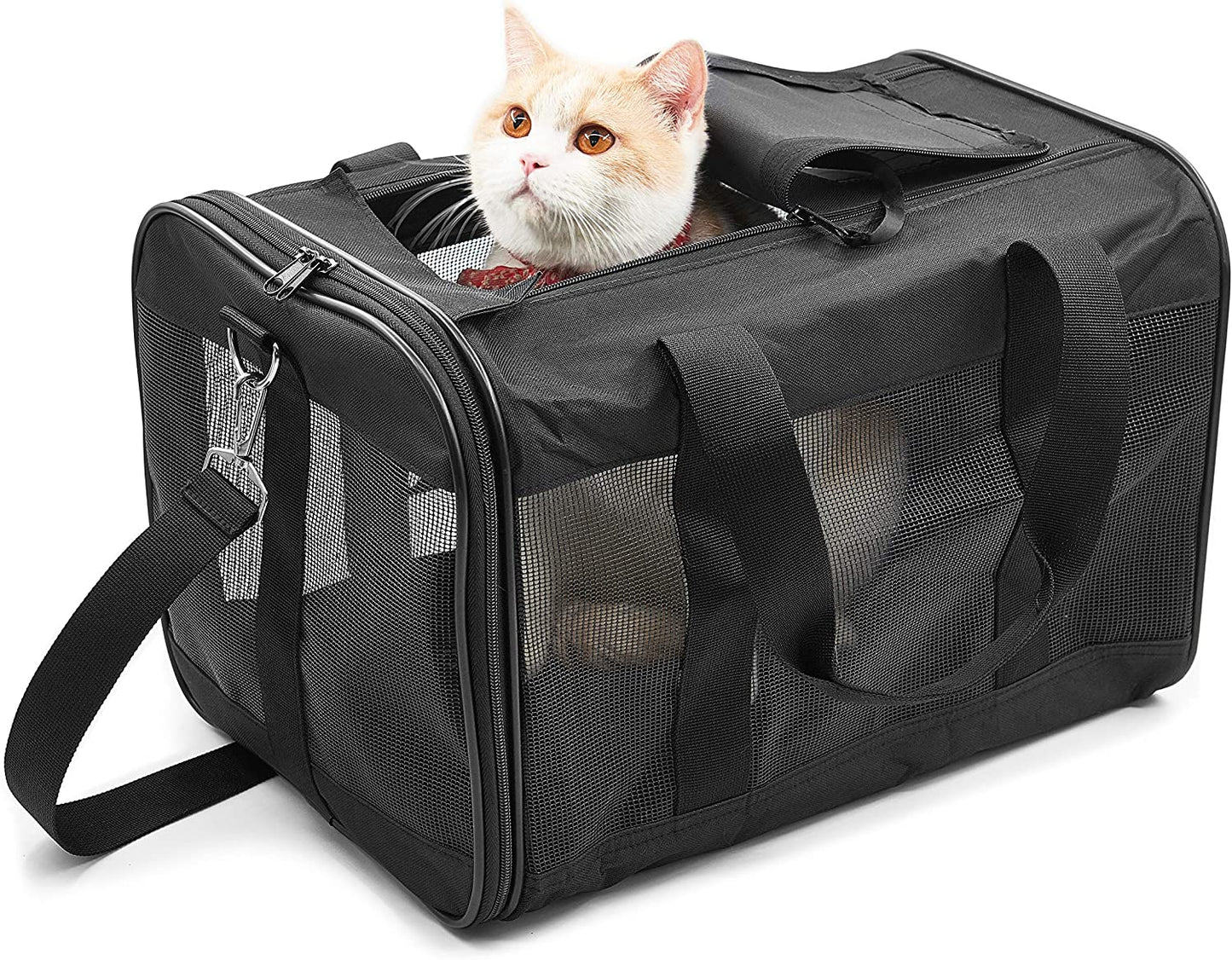 Soft-Sided Pet Travel Carrier - Airline Approved, Collapsible & Durable Bag for Cats and Small Dogs