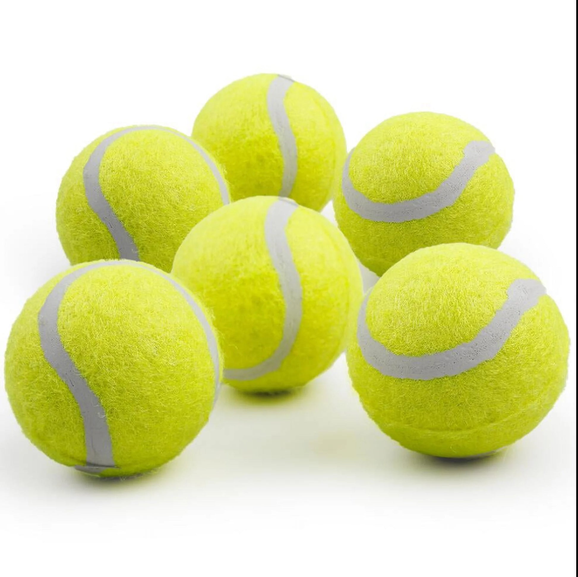 6-Pack Dog Tennis Balls - Perfect Fetch Toy for Puppies and Small Dogs