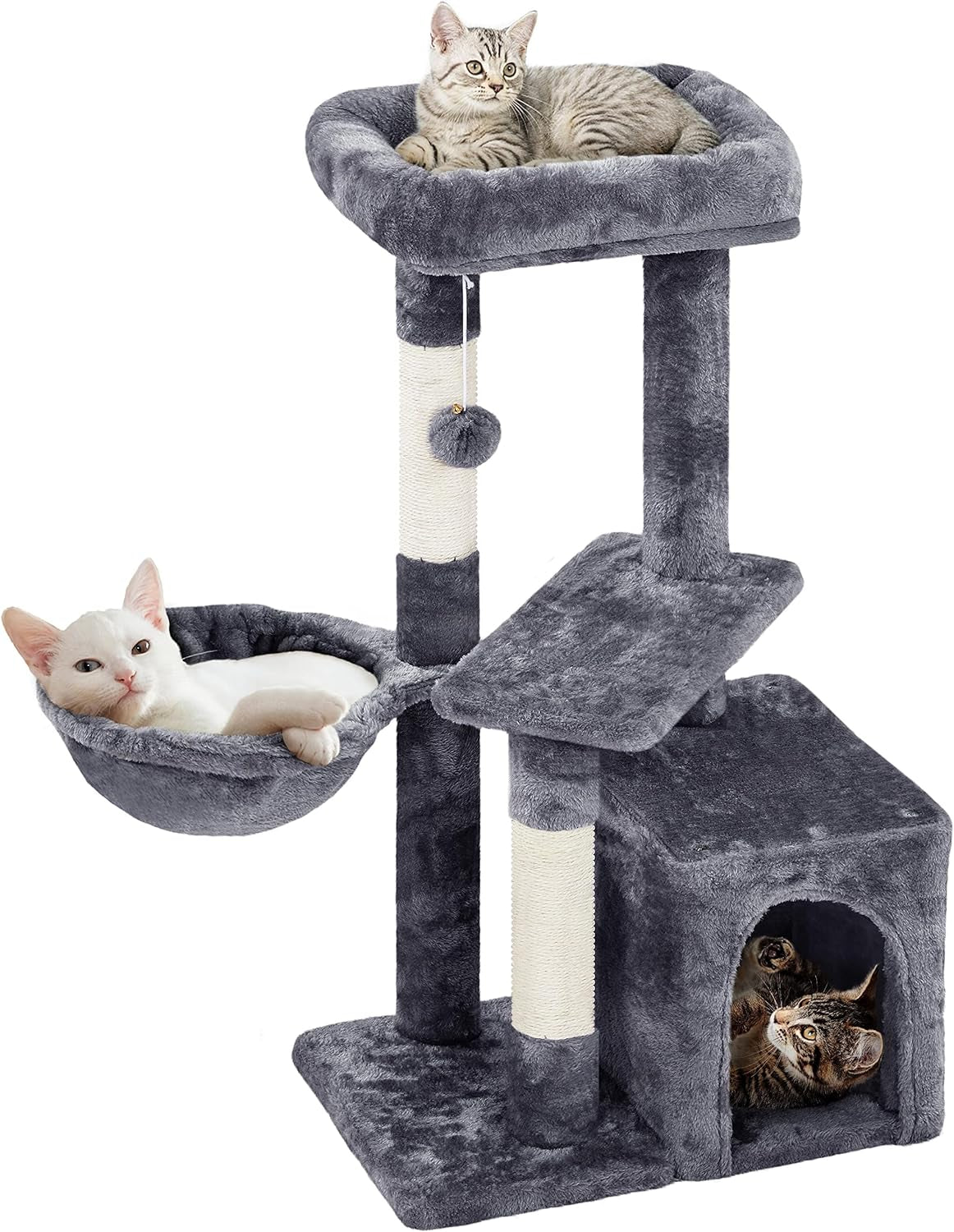 Multi Level Cat Tower with Extra Scratch Boards and Sisal Posts