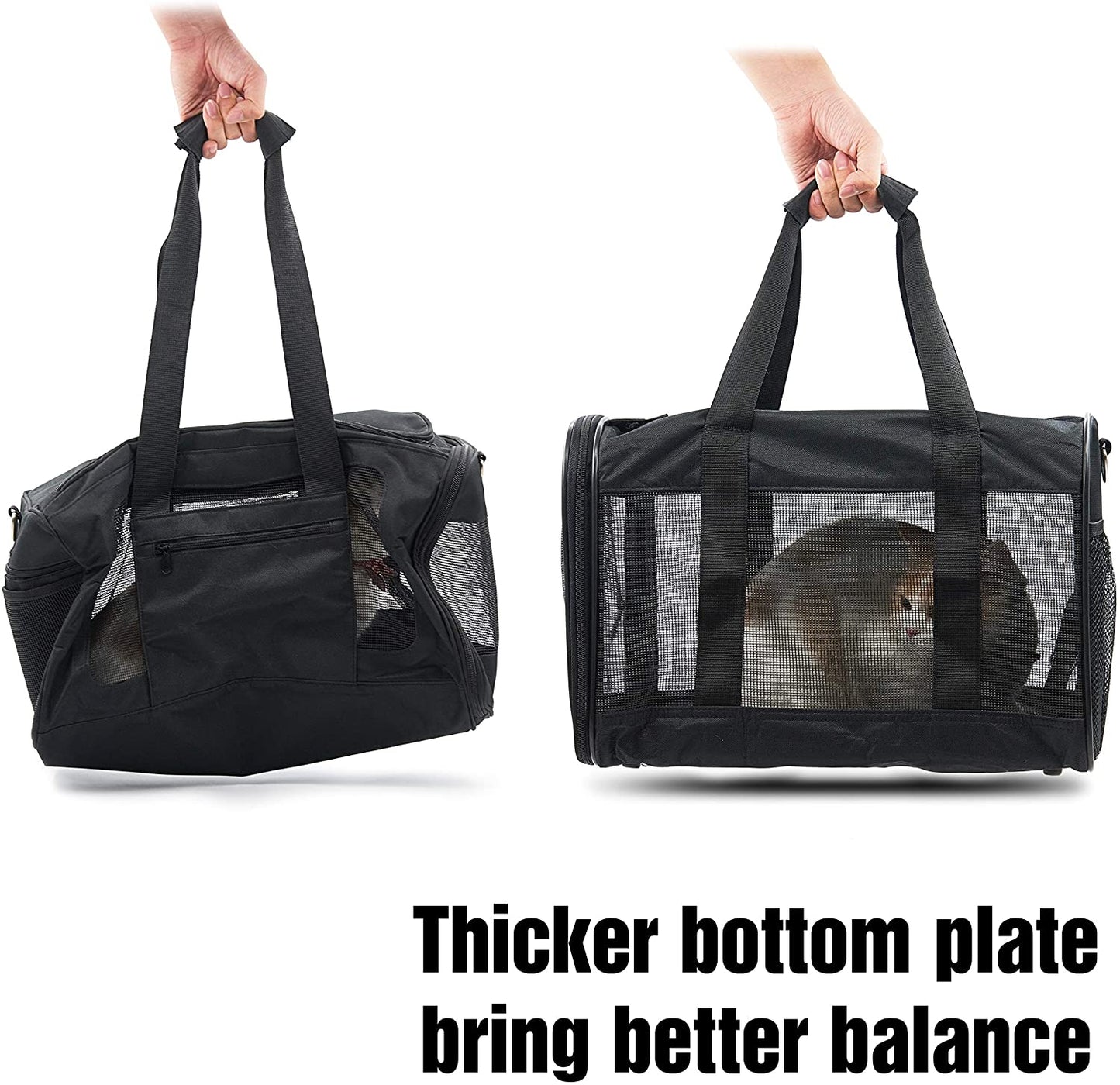 Soft-Sided Pet Travel Carrier - Airline Approved, Collapsible & Durable Bag for Cats and Small Dogs