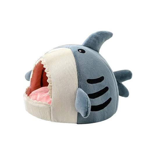 Warm Cat Beds Cartoon Shark Pet Cave Beds Sweet Kittens Basket Cushion Cat Pillow Mat Tent Puppy Nest Cave Pet Goods