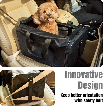 Soft-Sided Pet Travel Carrier - Airline Approved, Collapsible & Durable Bag for Cats and Small Dogs