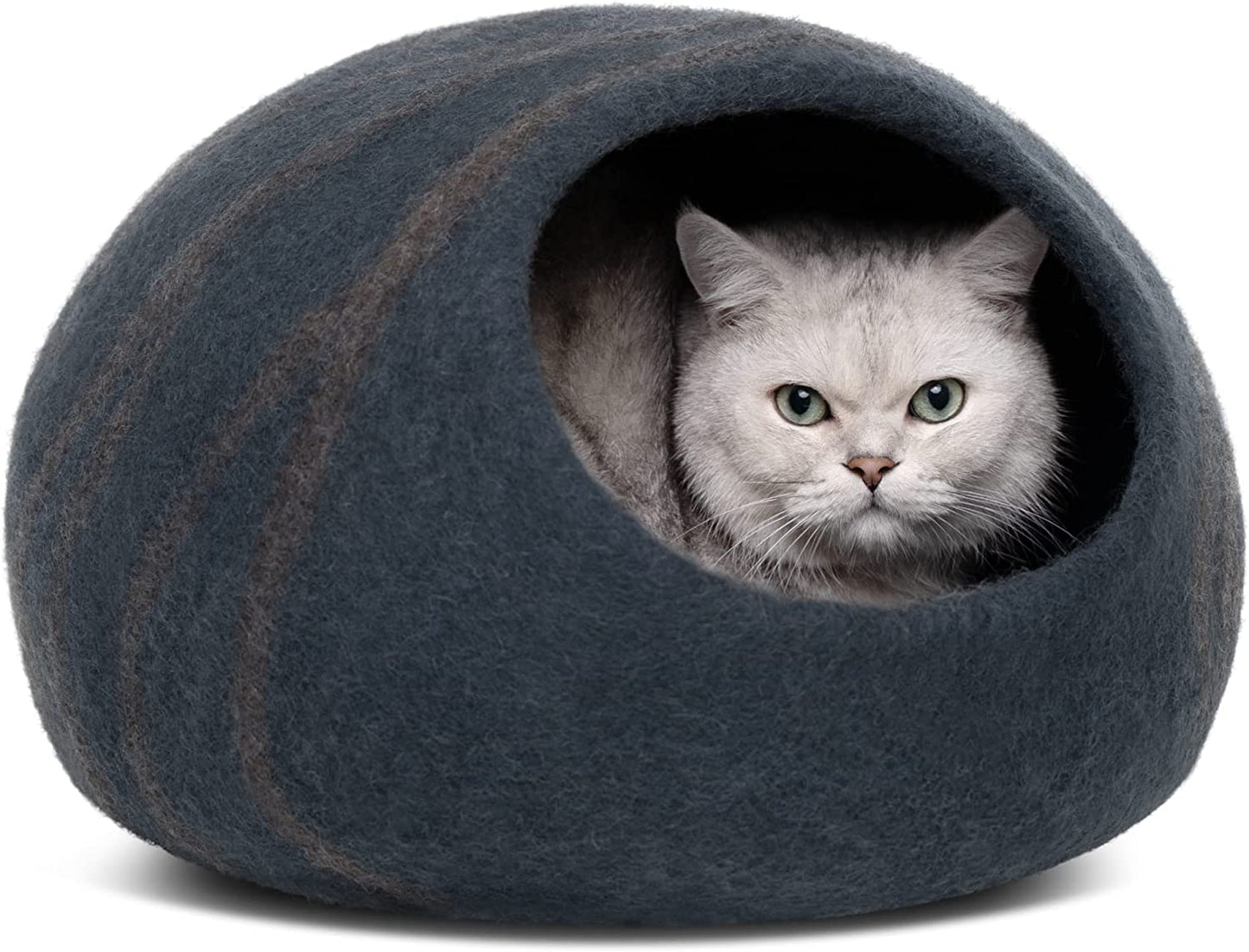 Cave Cat Bed - Handmade and 100% Merino Wool