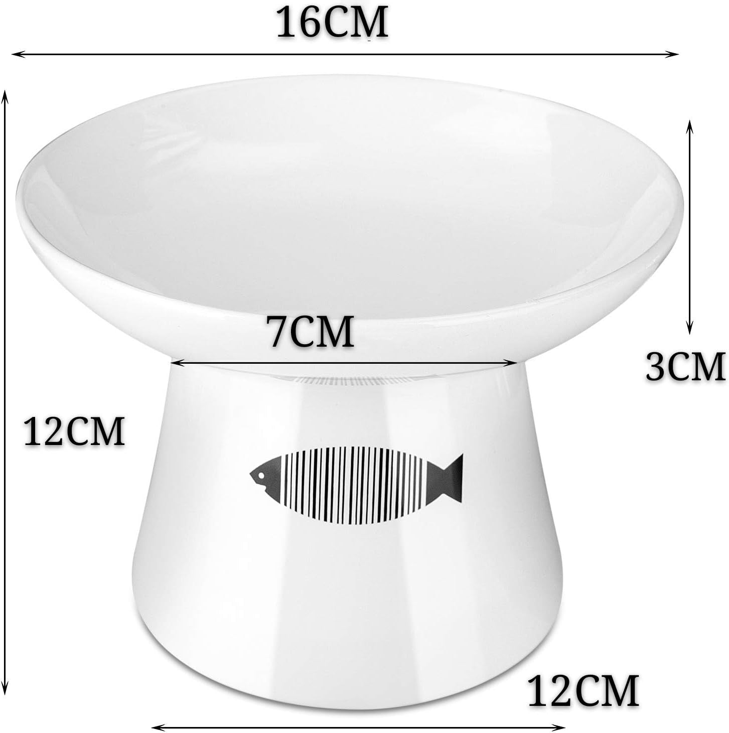 Premium Ceramic Food/Water Bowl for Cats with Stand