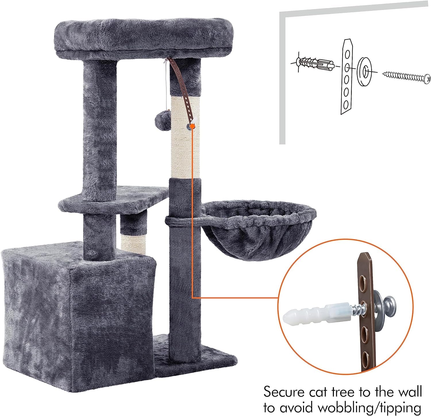 Multi Level Cat Tower with Extra Scratch Boards and Sisal Posts