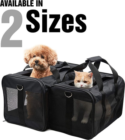 Soft-Sided Pet Travel Carrier - Airline Approved, Collapsible & Durable Bag for Cats and Small Dogs