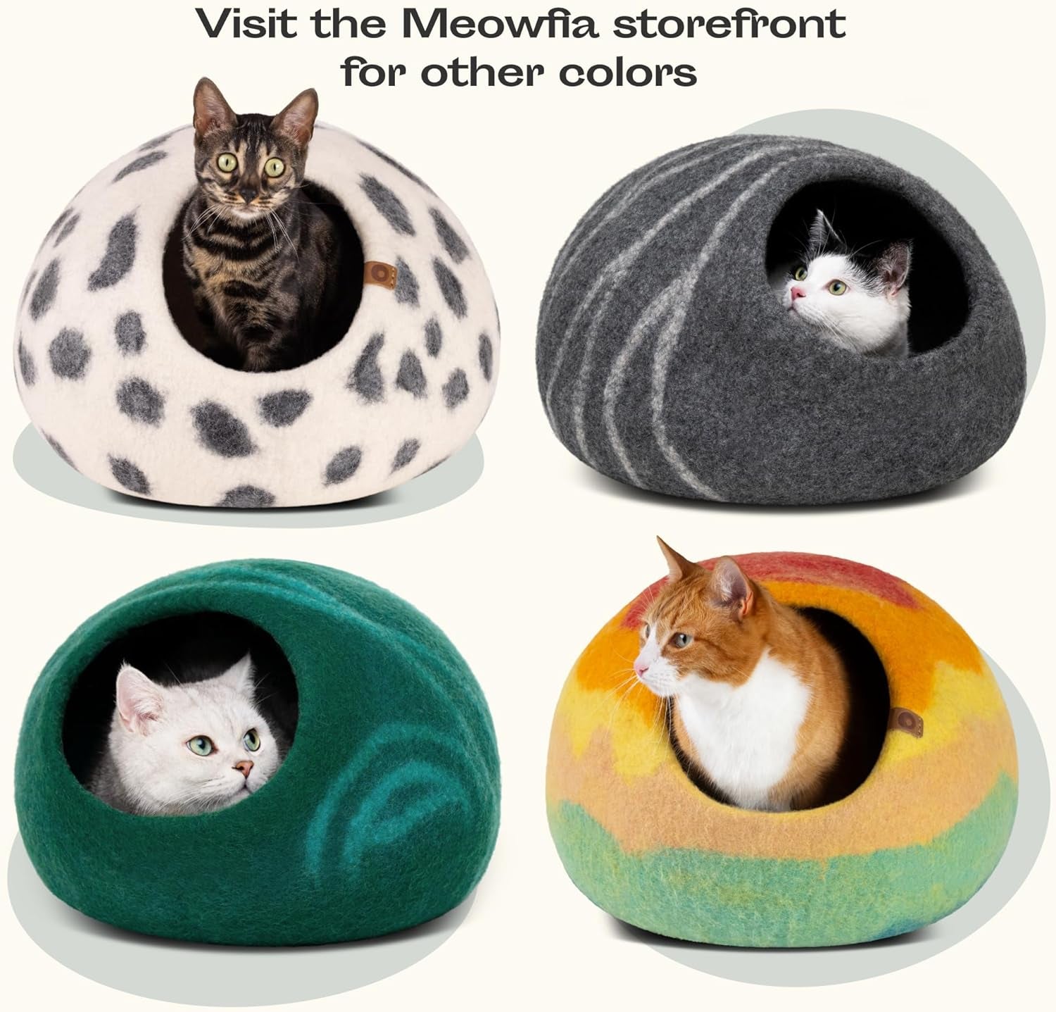 Cave Cat Bed - Handmade and 100% Merino Wool